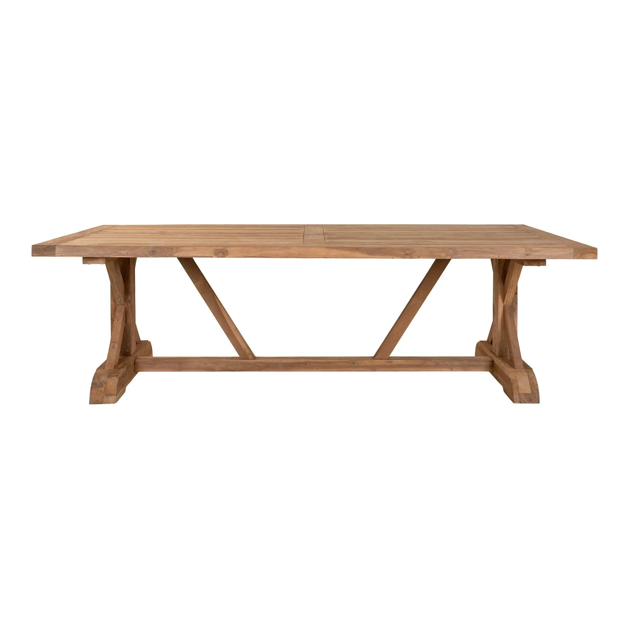 Volos 10 Seater Garden Dining Table - Natural, Teak Wood