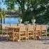 Volos 10 Seater Garden Dining Table - Natural, Teak Wood