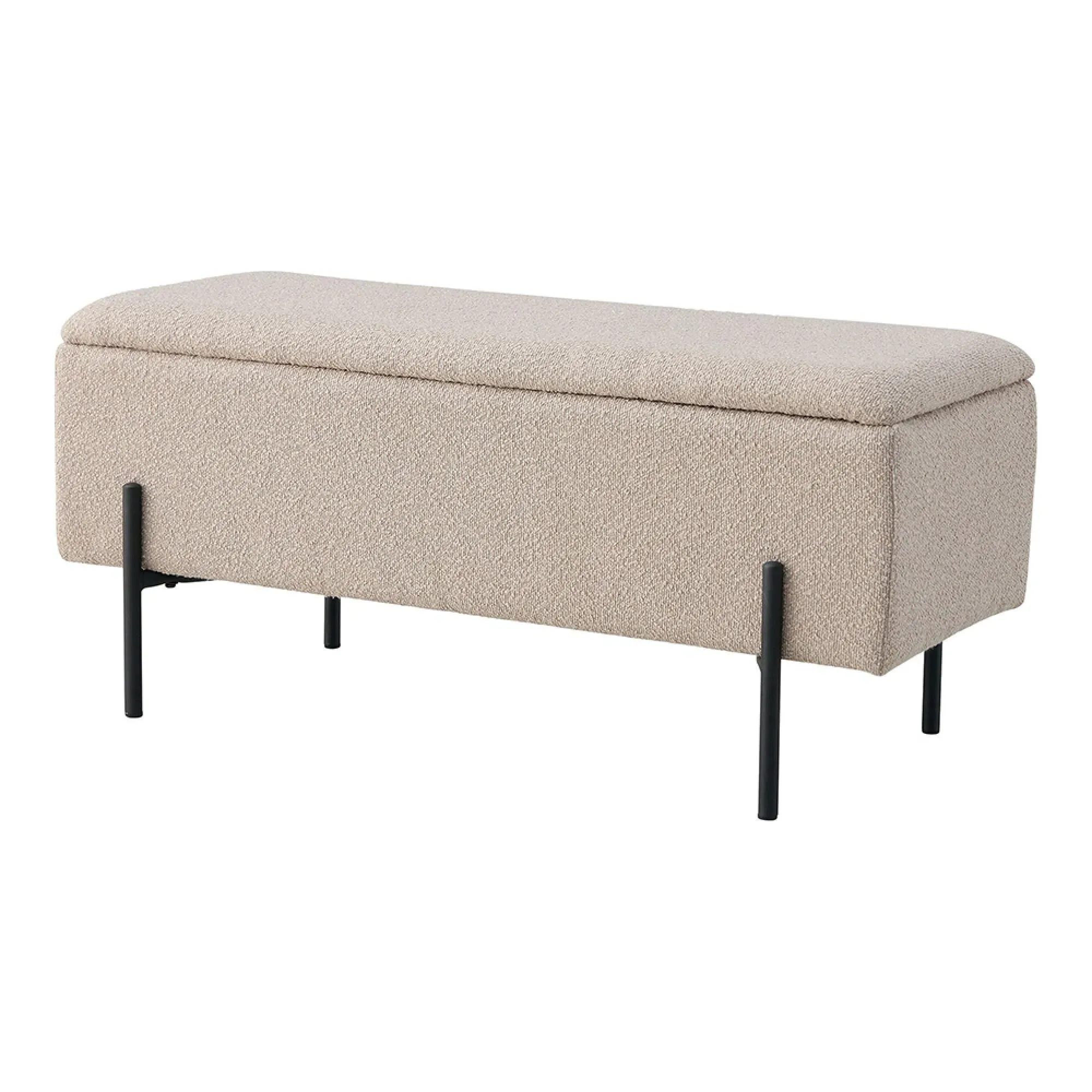 Watford Storage Bench with Storage - Beige, Boucle