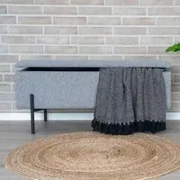 Watford Storage Bench with Storage - Light Grey