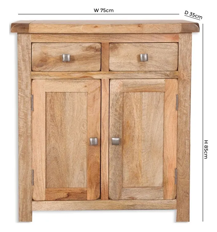 Bombay 2 Door Hall Cabinet - Solid Mango Wood