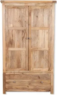 Bombay 2 Door Wardrobe with Drawer - Mango Wood image