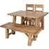 Bombay 4-Seater Dining Set with Bench - Mango Wood