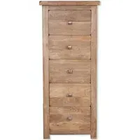 Bombay 5 Drawer Narrow Chest - Mango Wood