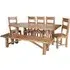Bombay 8 Seater Dining Set with Chairs and Bench - Mango Wood