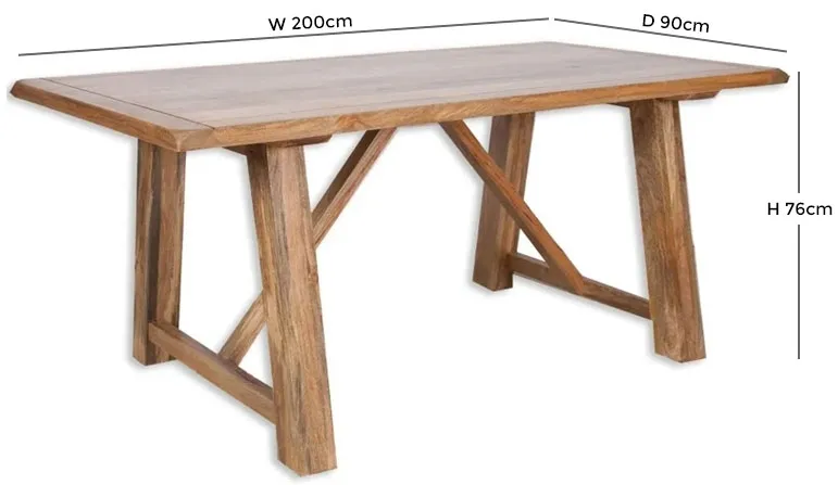 Bombay 8 Seater Dining Table - Mango Wood