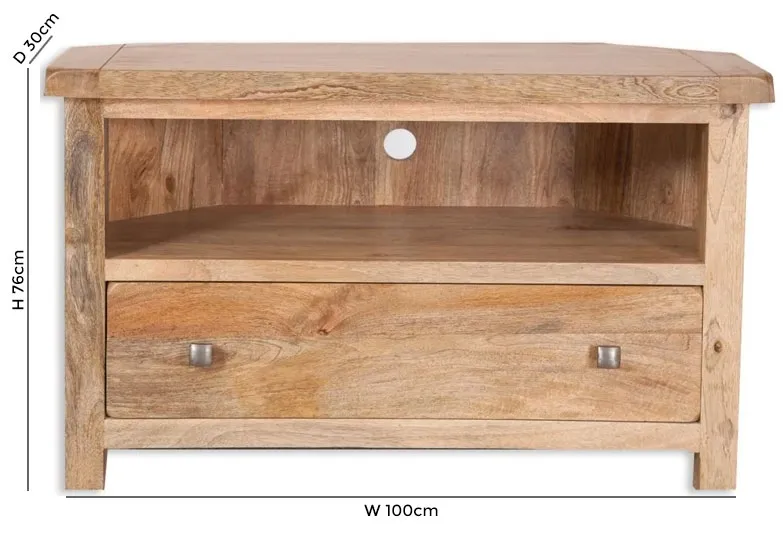 Bombay Corner TV Unit - Mango Wood