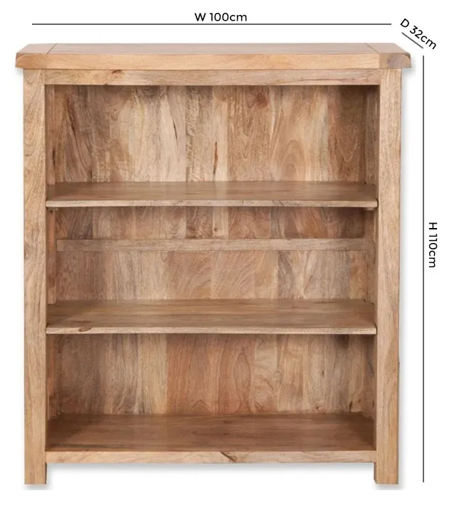 Bombay Low Bookcase - Mango Wood