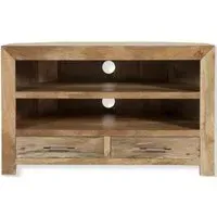 Cuban Corner TV Cabinet - Natural, Mango Wood
