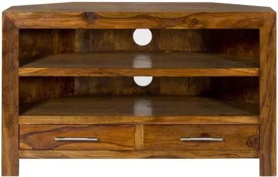 Cuban Corner TV Cabinet - Sheesham Wood