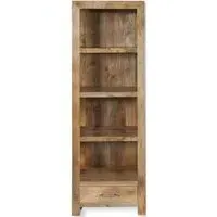 Cuban Narrow Bookcase - Natural, Mango Wood