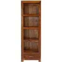 Cuban Narrow Bookcase - Sheesham Wood