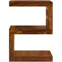 Cuban S-Shape Shelving Unit - Sheesham Wood