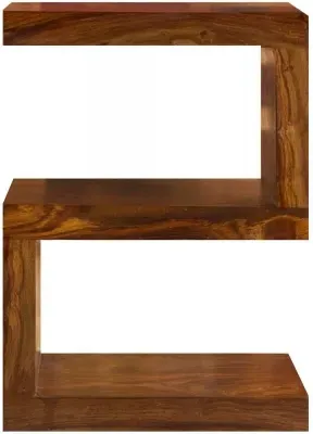 Cuban S-Shape Shelving Unit - Sheesham Wood