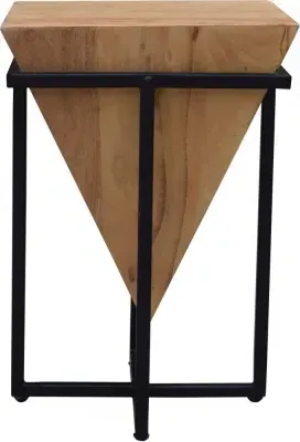 Industrial Large Triangular Side Table