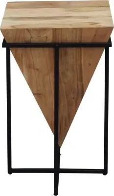 Industrial Medium Triangular Side Table