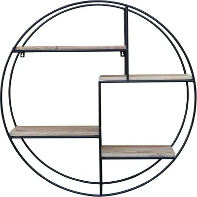 Industrial Round Wall Shelving Unit image