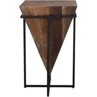 Industrial Rustic Large Triangular Side Table