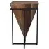 Industrial Rustic Large Triangular Side Table