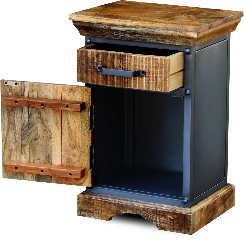Metro 1 Door Side Table - Distressed