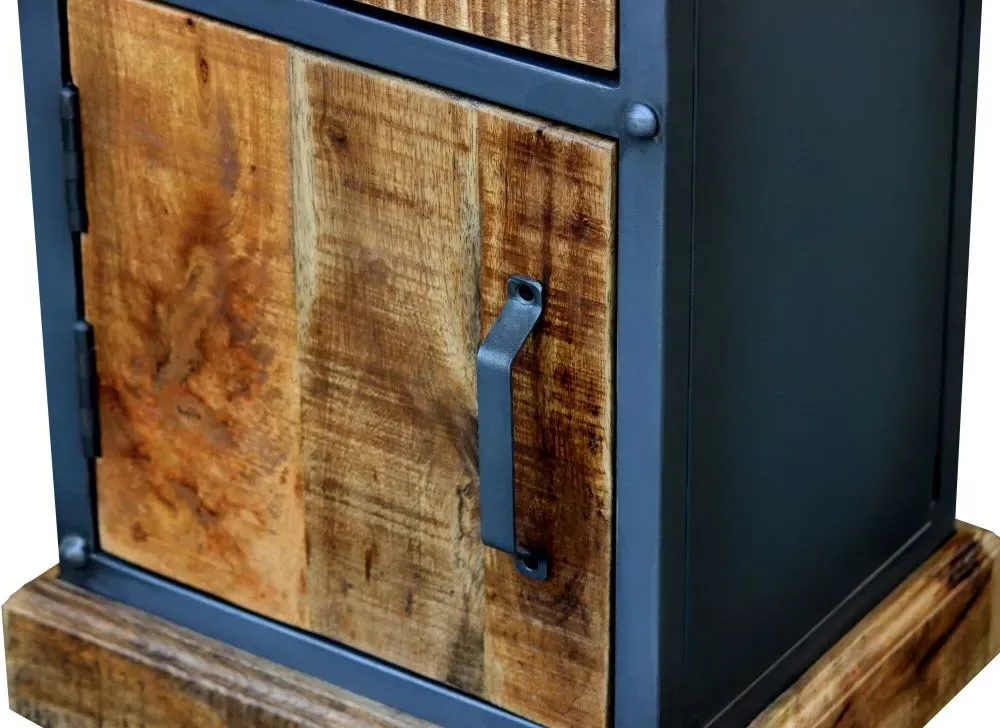 Metro 1 Door Side Table - Distressed