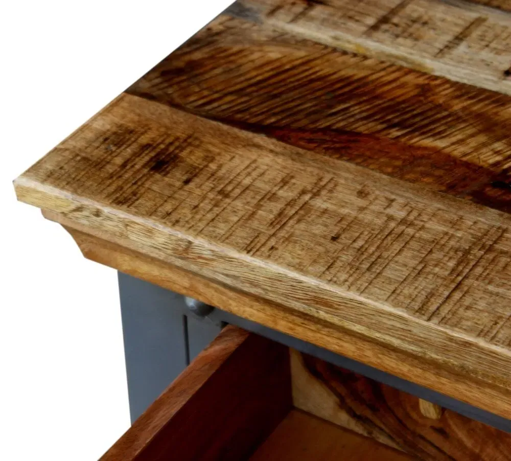 Metro 1 Drawer Side Table - Distressed