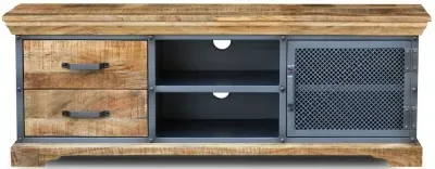 Metro Industrial Wooden TV Unit - Distressed image