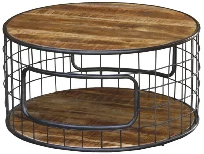 Metro Round Coffee Table - Distressed