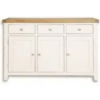 Perth 3 Door Sideboard - White, Wood