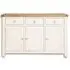Perth 3 Door Sideboard - White, Wood
