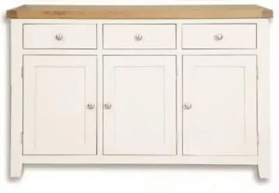 Perth 3 Door Sideboard - White, Wood image