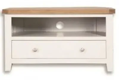 Perth Corner TV Unit - White, Wood