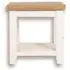 Perth Lamp Table with Shelf - White, Wood