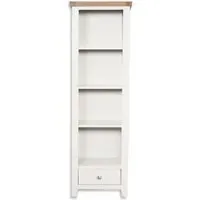 Perth Narrow Bookcase - White, Wood