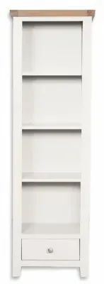 Perth Narrow Bookcase - White, Wood image