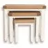 Perth Nest of 3 Tables - White, Wood