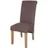 Perth Roll Back Dining Chair Set of 2 - Coffee, Fabric