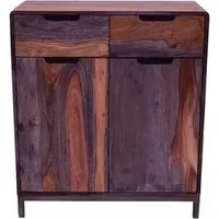 Sirani 2 Door Hall Cabinet - Dark Sheesham Wood