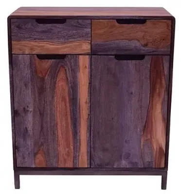 Sirani 2 Door Hall Cabinet - Dark Sheesham Wood