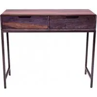 Sirani 2 Drawer Console Table - Dark Sheesham Wood