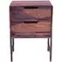 Sirani 2 Drawer Side Table - Dark Sheesham Wood