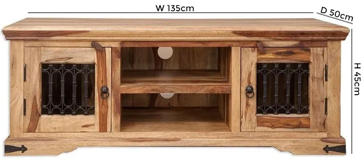 Thacket 135cm TV Cabinet - Sheesham Wood