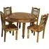 Thacket 4 Seater Round Dining Set with Chairs - Sheesham Wood