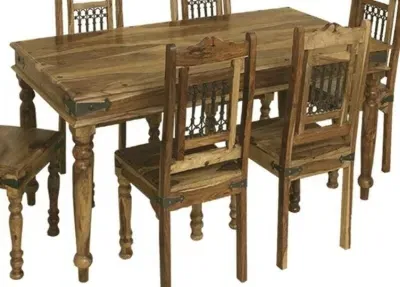 Thacket 6-Seater Dining Table - Sheesham Wood image