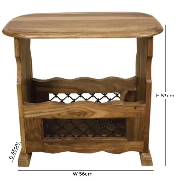 Thacket Magazine Rack - Sheesham Wood
