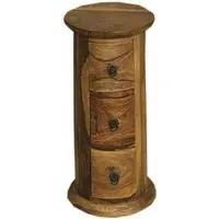 Thacket Narrow 3 Drawer Chest - Sheesham Wood