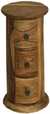 Thacket Narrow 3 Drawer Chest - Sheesham Wood image