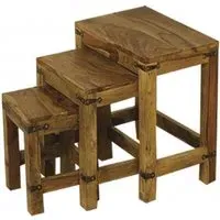 Thacket Nest of 3 Tables - Sheesham Wood