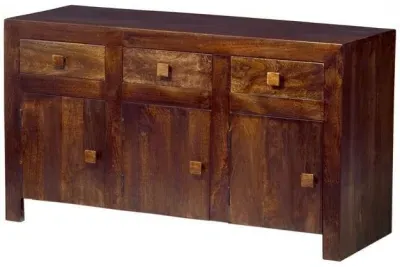 Ajmer 135cm 3 Door Sideboard - Dark, Mango Wood image
