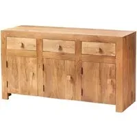 Ajmer 135cm 3 Door Sideboard - Light, Mango Wood